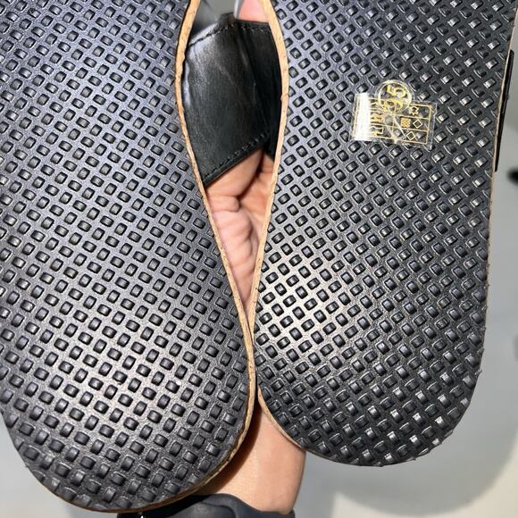 Kelsi Dagger Brooklyn Sandals Womens Size 9.5 Black Leather Buckle Thong Casual - Picture 11 of 14